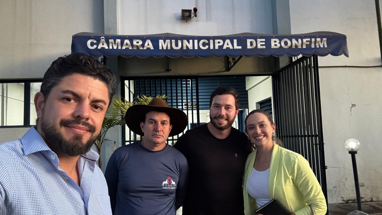 Reunião com presidente da câmara de vereadores de Bonfim-MG